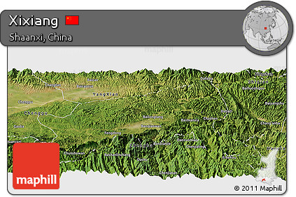 Satellite Panoramic Map of Xixiang