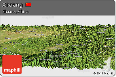 Satellite Panoramic Map of Xixiang