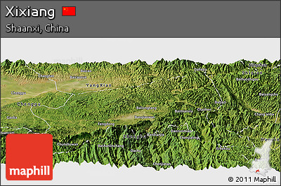 Satellite Panoramic Map of Xixiang