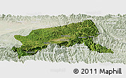 Satellite Panoramic Map of Xixiang, lighten