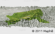 Satellite Panoramic Map of Xixiang, lighten, semi-desaturated