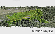 Satellite Panoramic Map of Xixiang, semi-desaturated