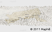 Shaded Relief Panoramic Map of Xixiang, lighten