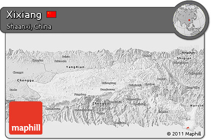 Silver Style Panoramic Map of Xixiang
