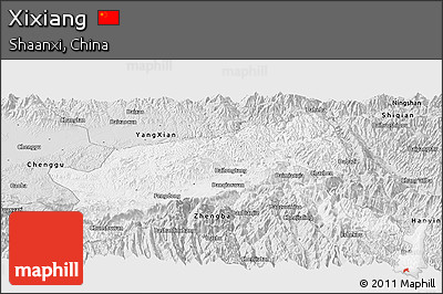 Silver Style Panoramic Map of Xixiang