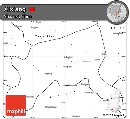 Blank Simple Map of Xixiang