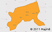 Political Simple Map of Xixiang, cropped outside