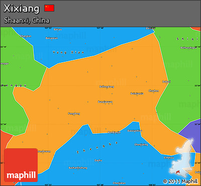 Political Simple Map of Xixiang