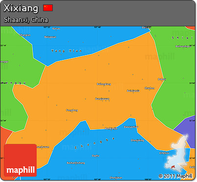 Political Simple Map of Xixiang