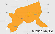 Political Simple Map of Xixiang, single color outside