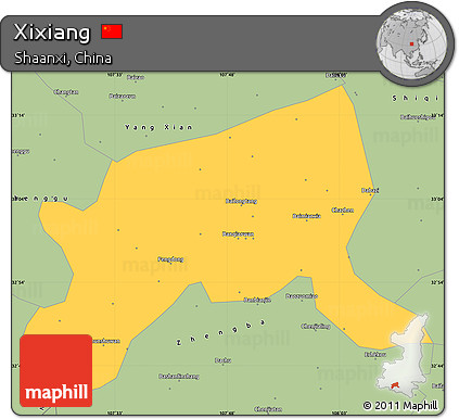 Savanna Style Simple Map of Xixiang