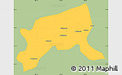 Savanna Style Simple Map of Xixiang, single color outside