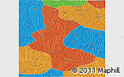 Political 3D Map of Yan An Shi