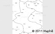 Blank Simple Map of Yan An Shi