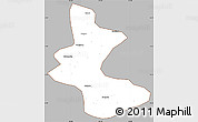 Gray Simple Map of Yan An Shi, cropped outside