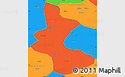 Political Simple Map of Yan An Shi
