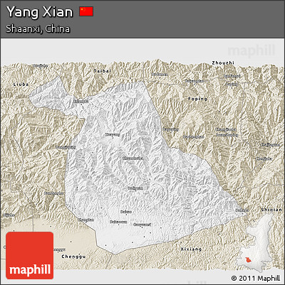 Classic Style 3D Map of Yang Xian
