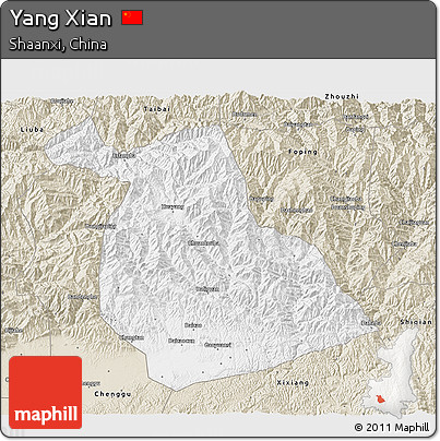 Classic Style 3D Map of Yang Xian