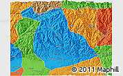 Political 3D Map of Yang Xian