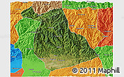 Satellite 3D Map of Yang Xian, political outside