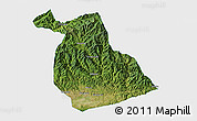 Satellite 3D Map of Yang Xian, single color outside