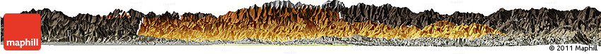 Physical Horizon Map of Yang Xian, darken, semi-desaturated