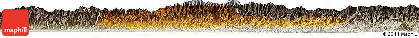 Physical Horizon Map of Yang Xian, semi-desaturated