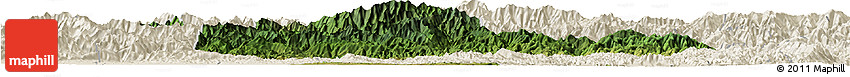 Satellite Horizon Map of Yang Xian, shaded relief outside Satellite Horizon Map of Yang Xian, shaded relief outside