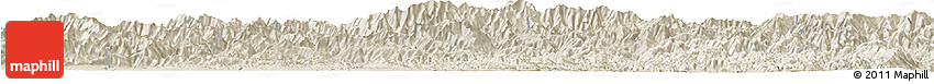 Shaded Relief Horizon Map of Yang Xian