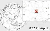 Blank Location Map of Yang Xian
