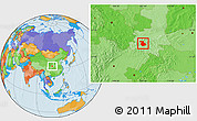 Political Location Map of Yang Xian