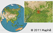 Satellite Location Map of Yang Xian