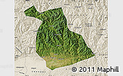Satellite Map of Yang Xian, shaded relief outside