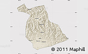 Shaded Relief Map of Yang Xian, cropped outside