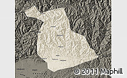 Shaded Relief Map of Yang Xian, darken