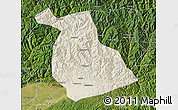Shaded Relief Map of Yang Xian, satellite outside
