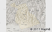 Shaded Relief Map of Yang Xian, semi-desaturated