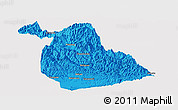Political Panoramic Map of Yang Xian, cropped outside