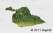 Satellite Panoramic Map of Yang Xian, cropped outside