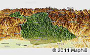 Satellite Panoramic Map of Yang Xian, physical outside