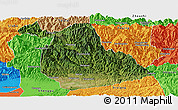 Satellite Panoramic Map of Yang Xian, political outside