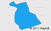 Political Simple Map of Yang Xian, cropped outside