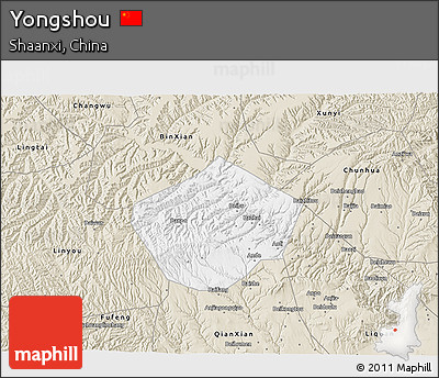 Classic Style 3D Map of Yongshou