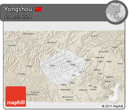 Classic Style 3D Map of Yongshou