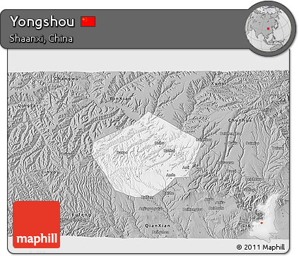 Gray 3D Map of Yongshou