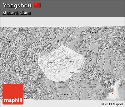 Gray 3D Map of Yongshou