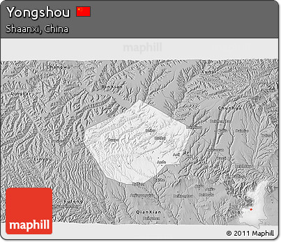 Gray 3D Map of Yongshou