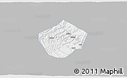 Gray 3D Map of Yongshou, single color outside