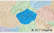 Political 3D Map of Yongshou, lighten
