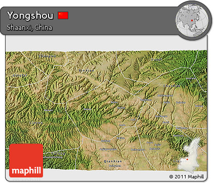 Satellite 3D Map of Yongshou